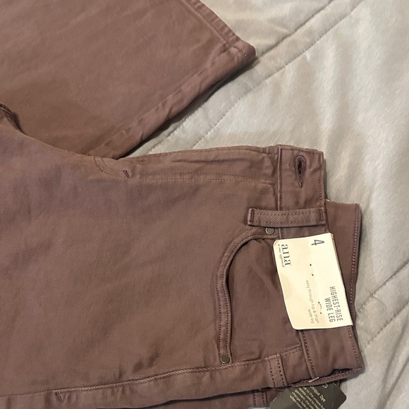A.N.A brown peppercorn high rise wide leg jeans pants size 4 90s style - Picture 2 of 8